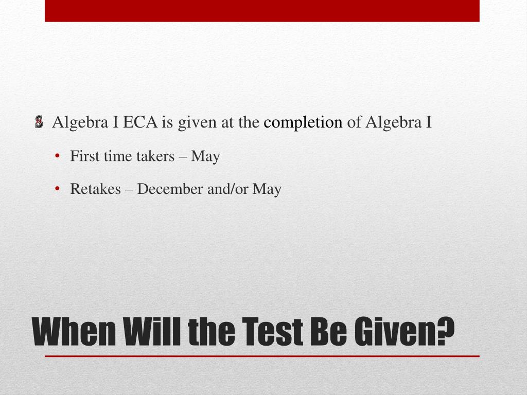 PPT Algebra EndofCourse Assessment PowerPoint Presentation, free
