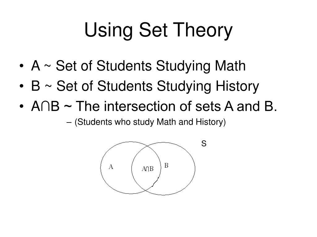 PPT Using Set Theory PowerPoint Presentation, free download ID5533533