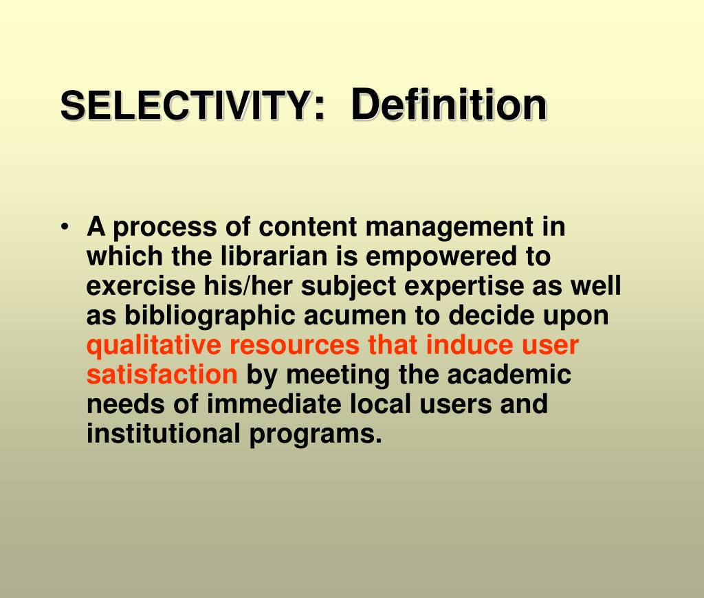 PPT SELECTIVITY A UserCentric Content Management PowerPoint