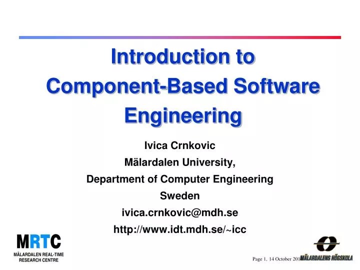 PPT Introduction to ComponentBased Software Engineering PowerPoint