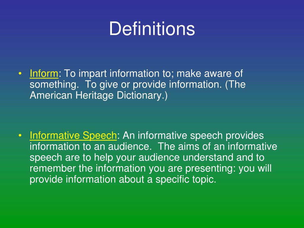 PPT Informative Speech PowerPoint Presentation, free download ID