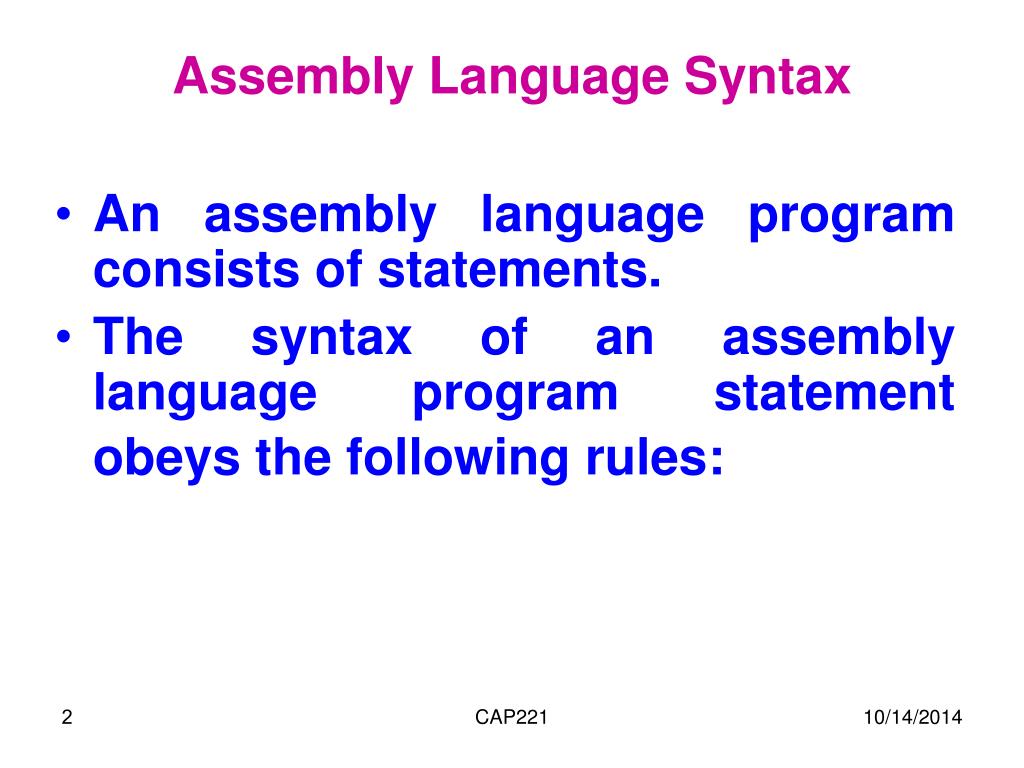PPT INTRODUCTION TO IBM PC ASSEMBLY LANGUAGE PowerPoint Presentation