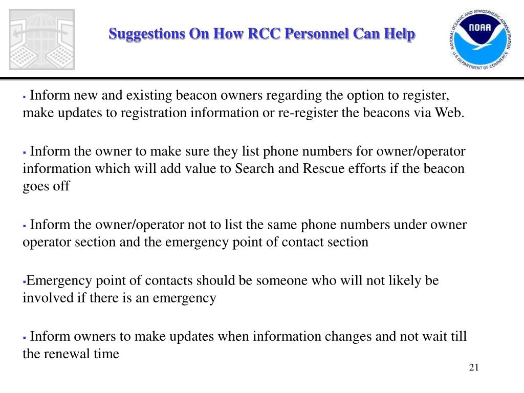 PPT NOAA’s Beacon Registration Database (RGDB) PowerPoint