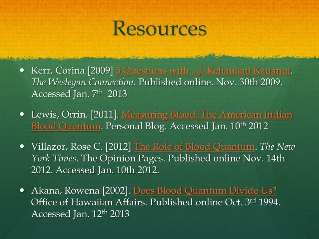 PPT Blood Quantum PowerPoint Presentation, free download ID5542413