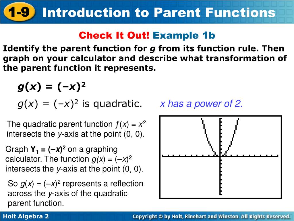 PPT Identify parent functions from graphs and equations. PowerPoint