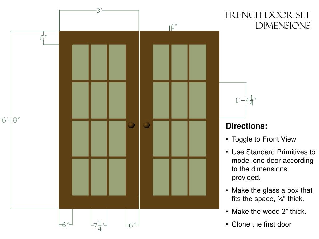 French Doors and Hinged Patio Doors French Door Dimensions