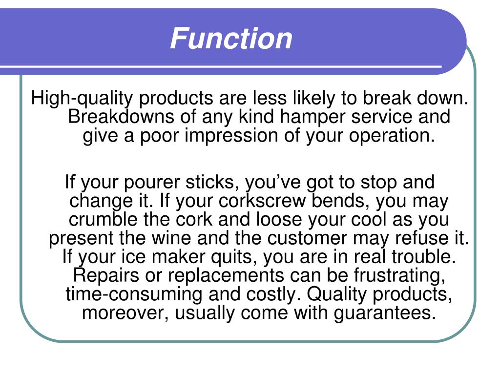 PPT Chapter 3 BAR PARTS AND EQUIPMENT LAYOUT PowerPoint Presentation