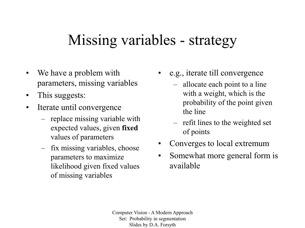 PPT Missing variable problems PowerPoint Presentation, free download