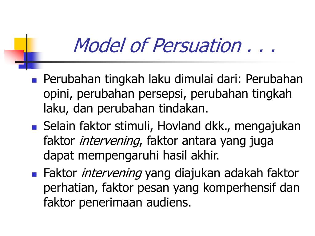 PPT MODEL PENELITIAN KOMUNIKASI PERSUASI PowerPoint Presentation