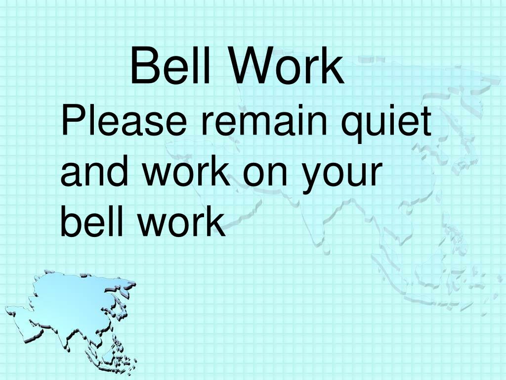 PPT Bell Work PowerPoint Presentation, free download ID5551643