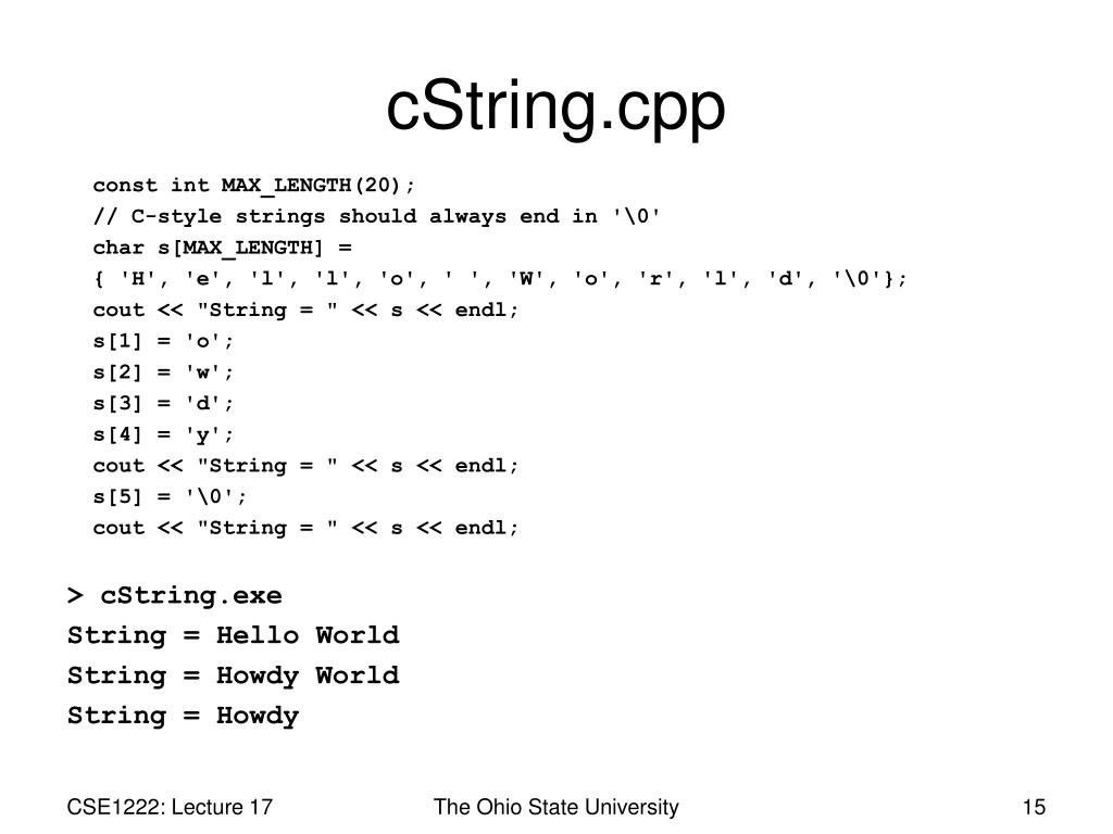 PPT C Strings PowerPoint Presentation, free download ID5552002