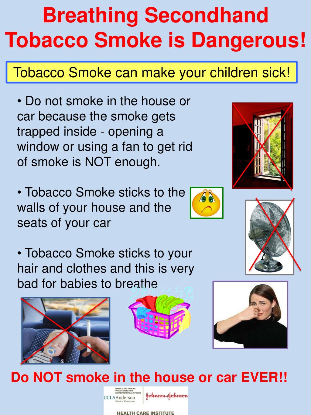 PPT Breathing Secondhand Tobacco Smoke is Dangerous! PowerPoint
