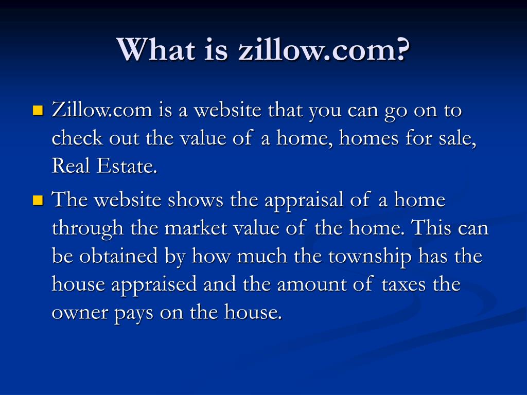 PPT zillow/ Chapter 8 Question 3 PowerPoint Presentation, free