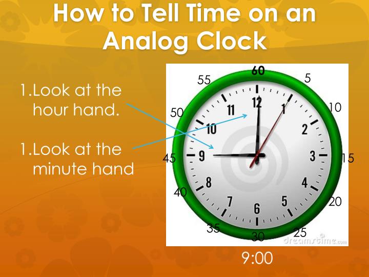 PPT Telling Time on an Analog Clock PowerPoint Presentation ID5559272