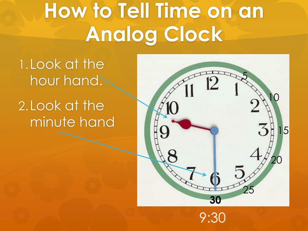 PPT Telling Time on an Analog Clock PowerPoint Presentation, free