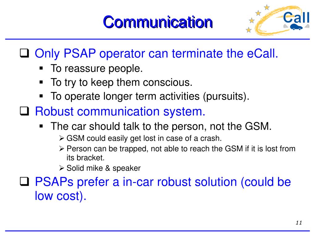 PPT EU PSAPs eCall PSAP requirements PowerPoint Presentation, free