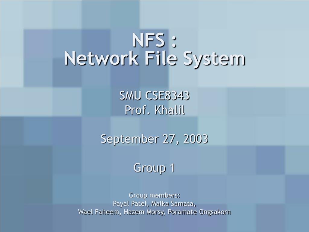 PPT NFS Network File System PowerPoint Presentation, free download