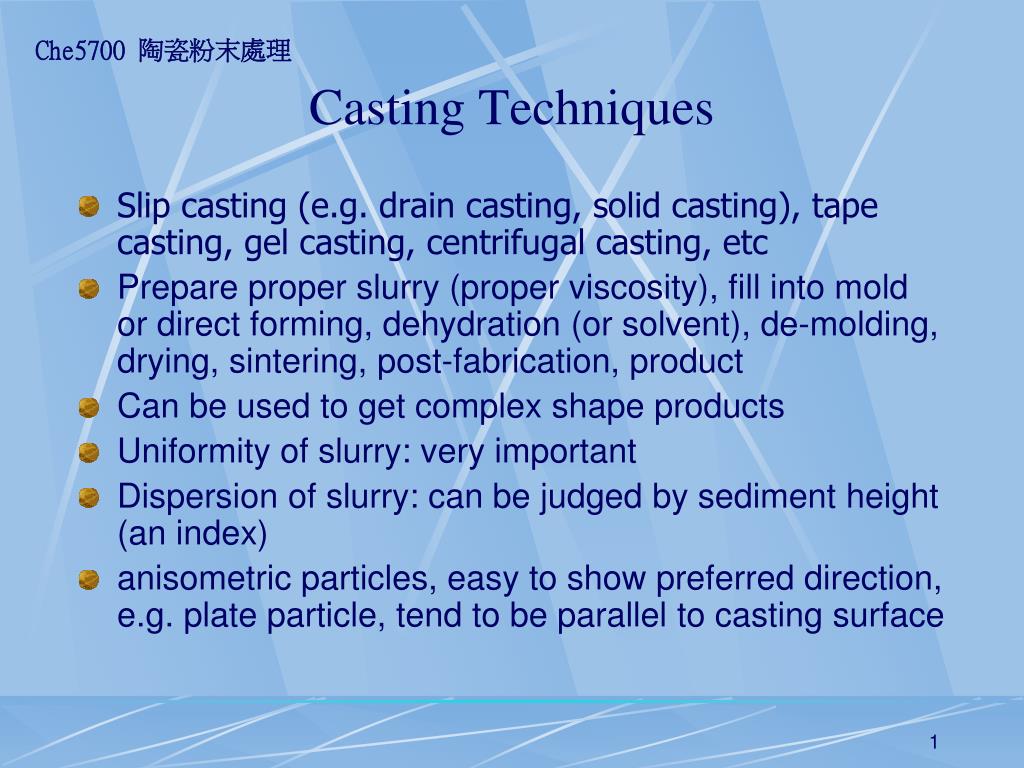 PPT Casting Techniques PowerPoint Presentation, free download ID