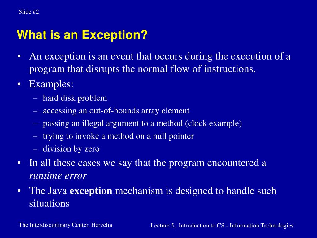 PPT - Exceptions PowerPoint Presentation, free download - ID:5566256