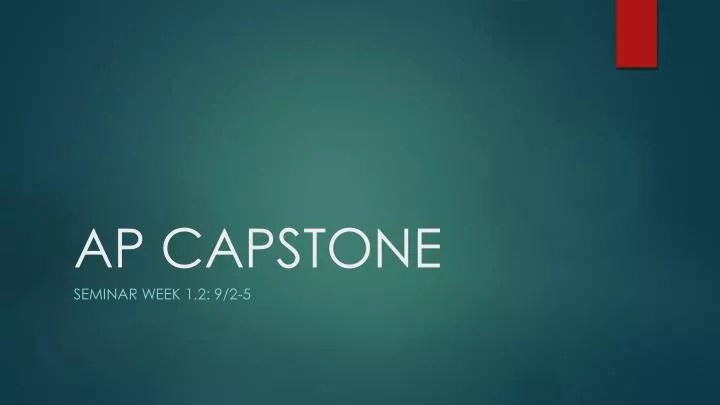 PPT AP CAPSTONE PowerPoint Presentation, free download ID5566562