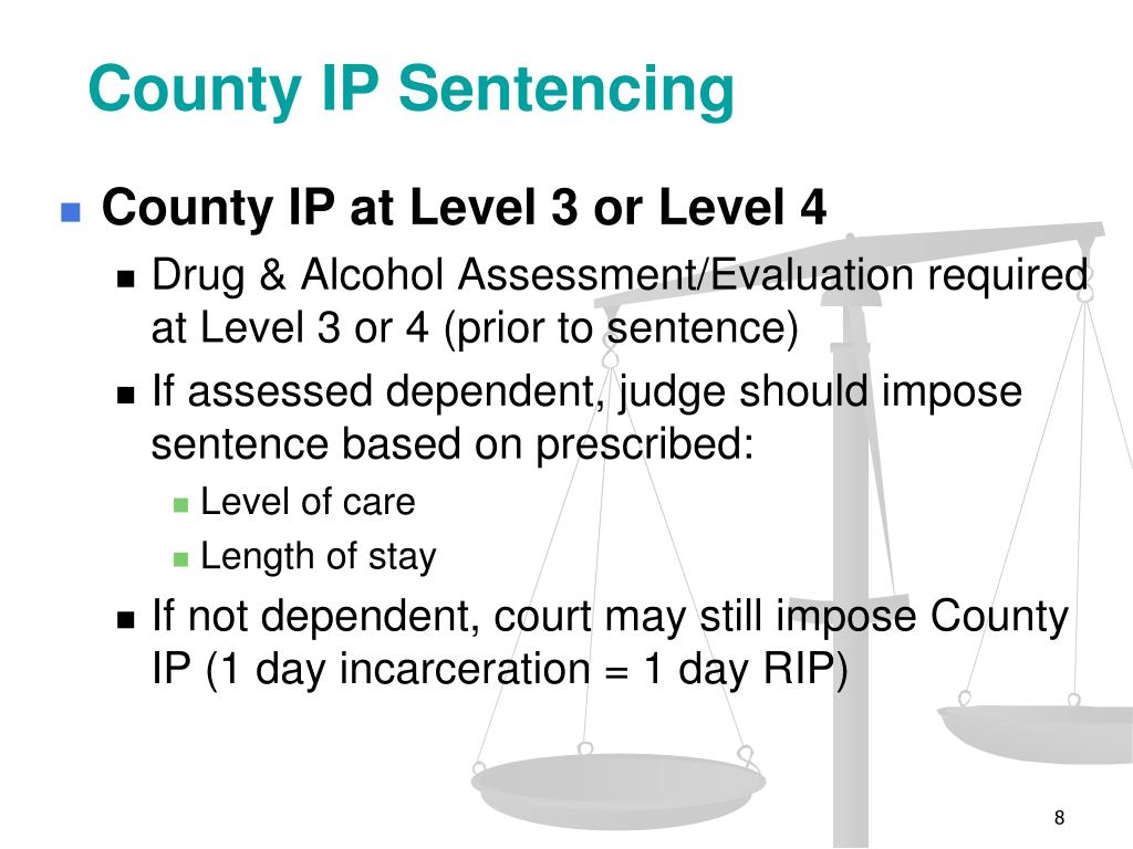 PPT County Intermediate Punishment Sentencing PowerPoint Presentation