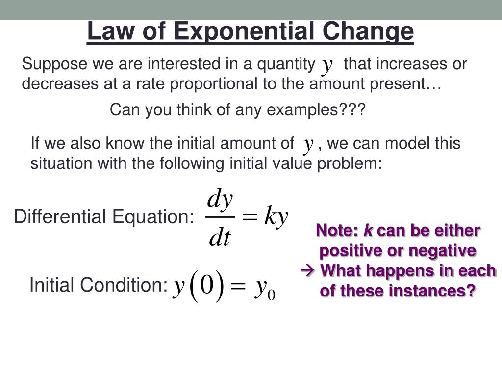 PPT Exponential Growth and Decay PowerPoint Presentation