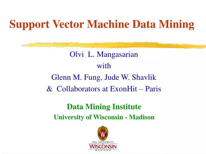 PPT Support Vector Machine Data Mining PowerPoint Presentation, free
