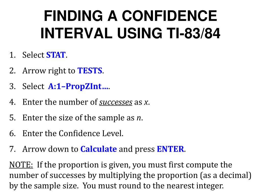 How To Find Confidence Interval On Ti 83