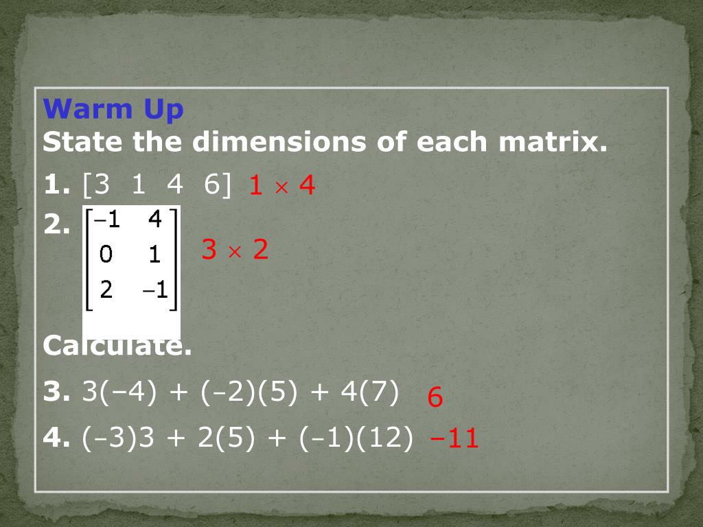 PPT Multiplying Matrices PowerPoint Presentation, free download ID