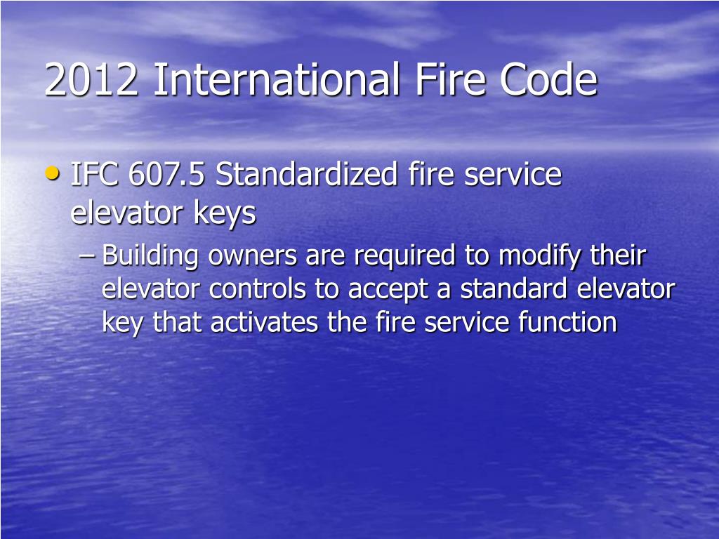 PPT 2012 International Fire Code PowerPoint Presentation, free