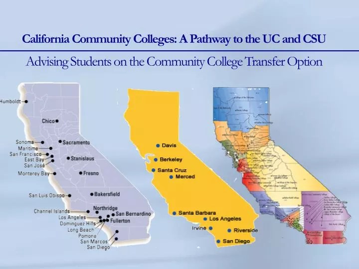PPT California Community Colleges A Pathway to the UC and CSU