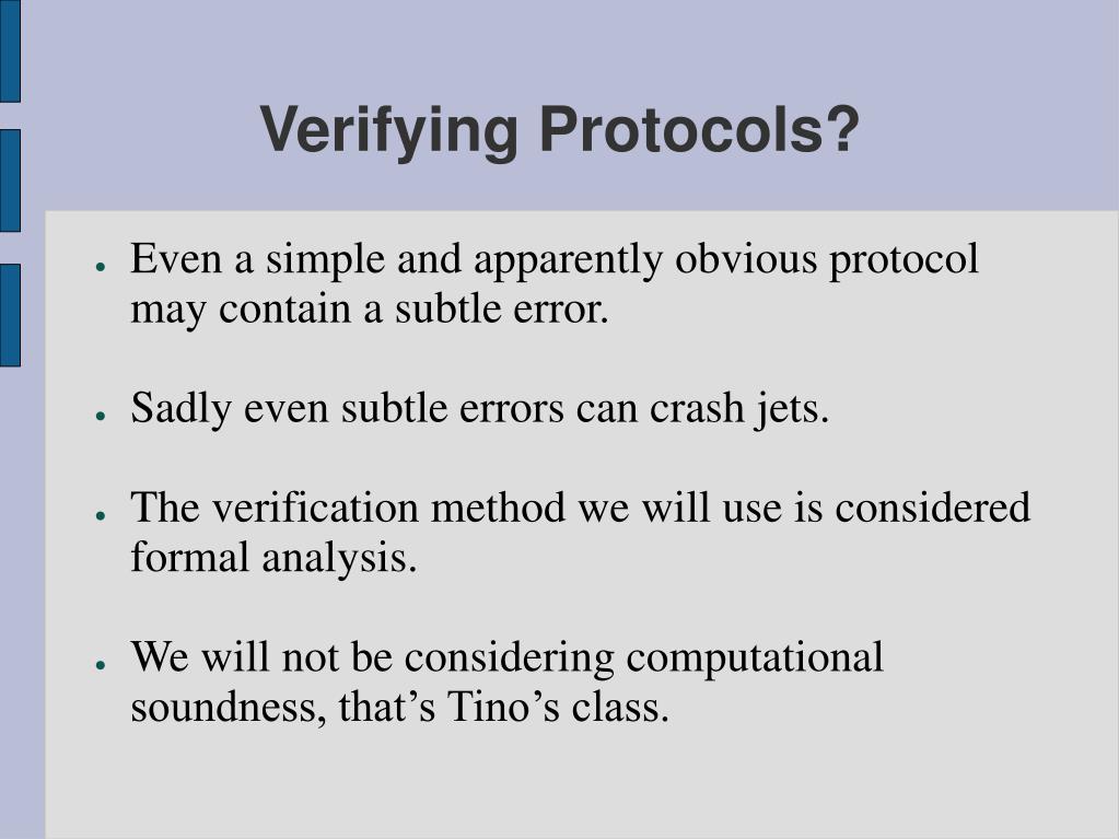 PPT Protocol Verification & Secure Key Exchange PowerPoint