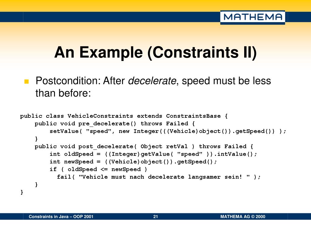 PPT Constraints in Java PowerPoint Presentation, free download ID