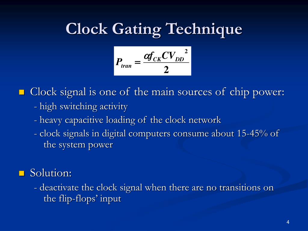 PPT 32bit parallel load register with clock gating PowerPoint