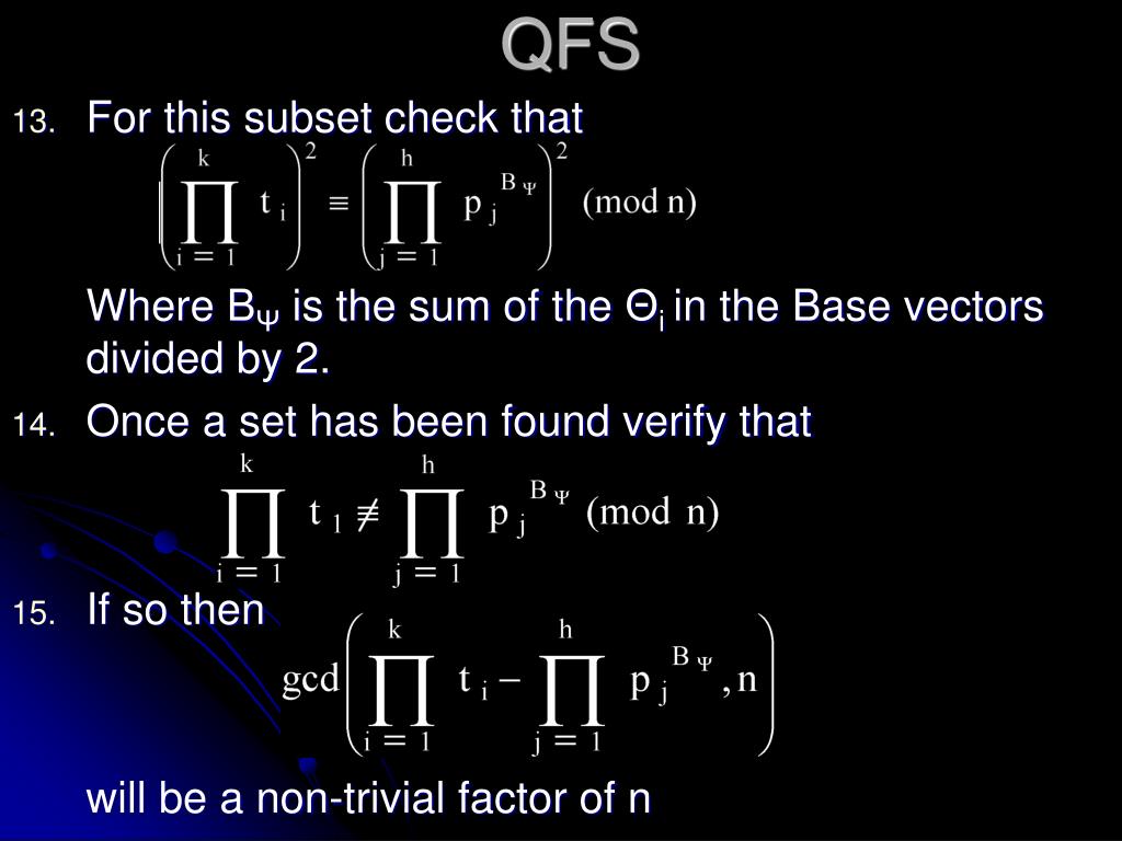 PPT Quadratic Field Sieve PowerPoint Presentation, free download ID