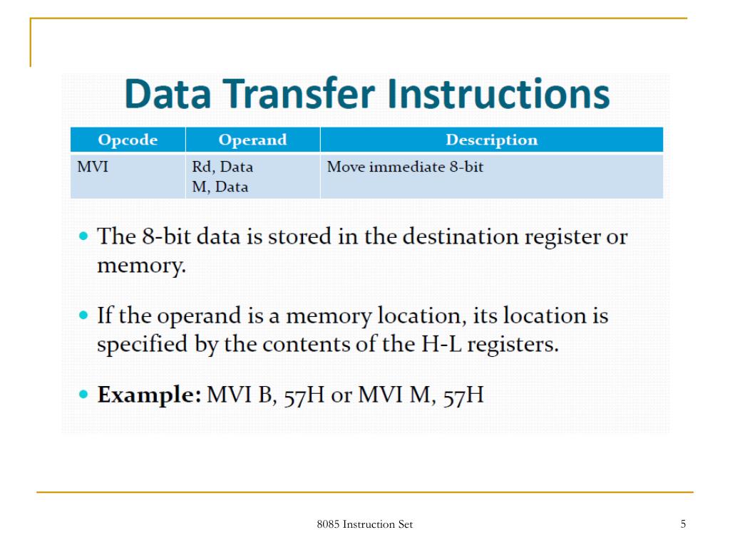 PPT PSW (Program Status word) Flag unaffected * affected 0 reset 1 set S Sign (Bit 7