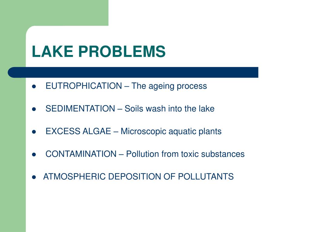 PPT CONSERVATION, RESTORATION & MANAGEMENT OF LAKES PowerPoint