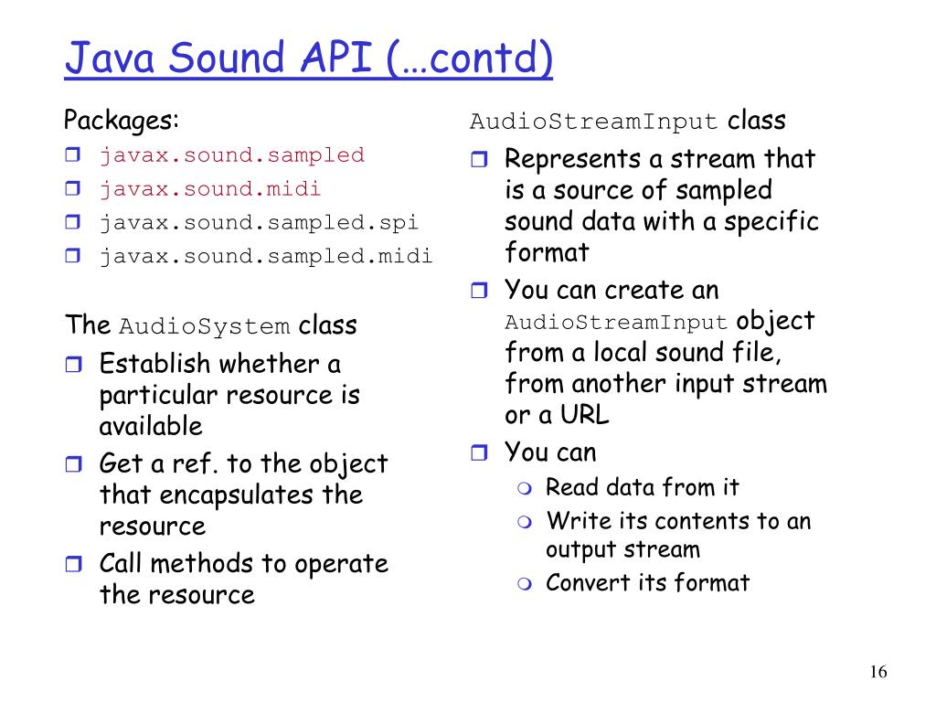 PPT Sound in Java PowerPoint Presentation, free download ID5586781