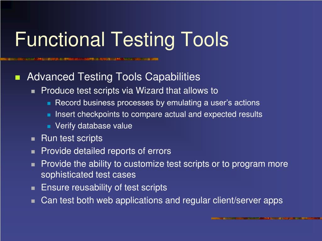 PPT Testing Tools PowerPoint Presentation, free download ID5594538