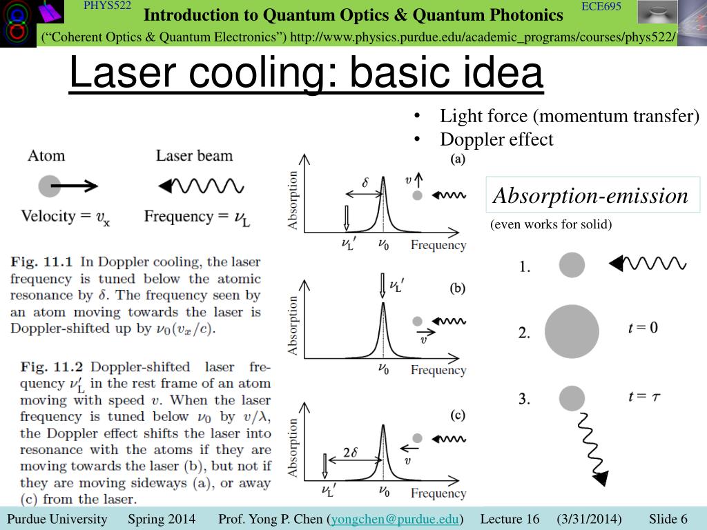 PPT Lecture 23 Laser cooling; cold atoms & ions PowerPoint