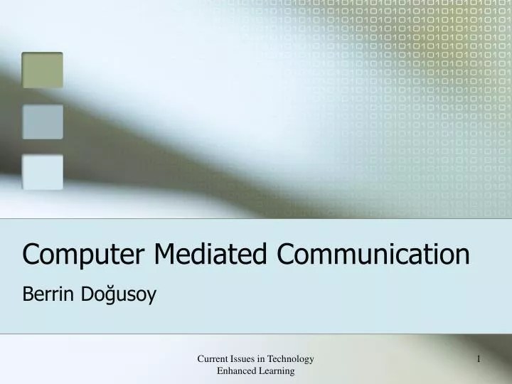 PPT Computer Mediated Communication PowerPoint Presentation, free