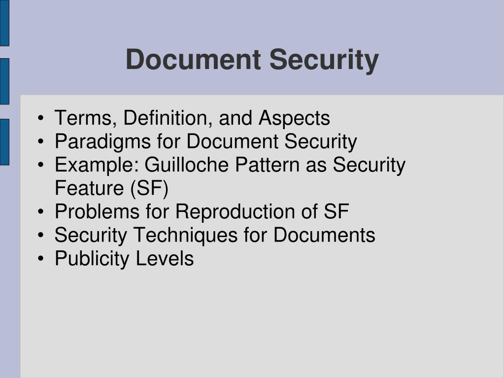 PPT Document Security PowerPoint Presentation, free