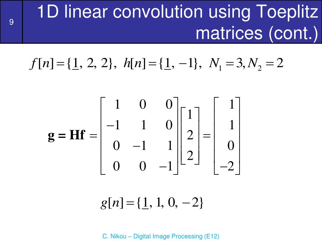 PPT Filtering in the Frequency Domain (Circulant Matrices and
