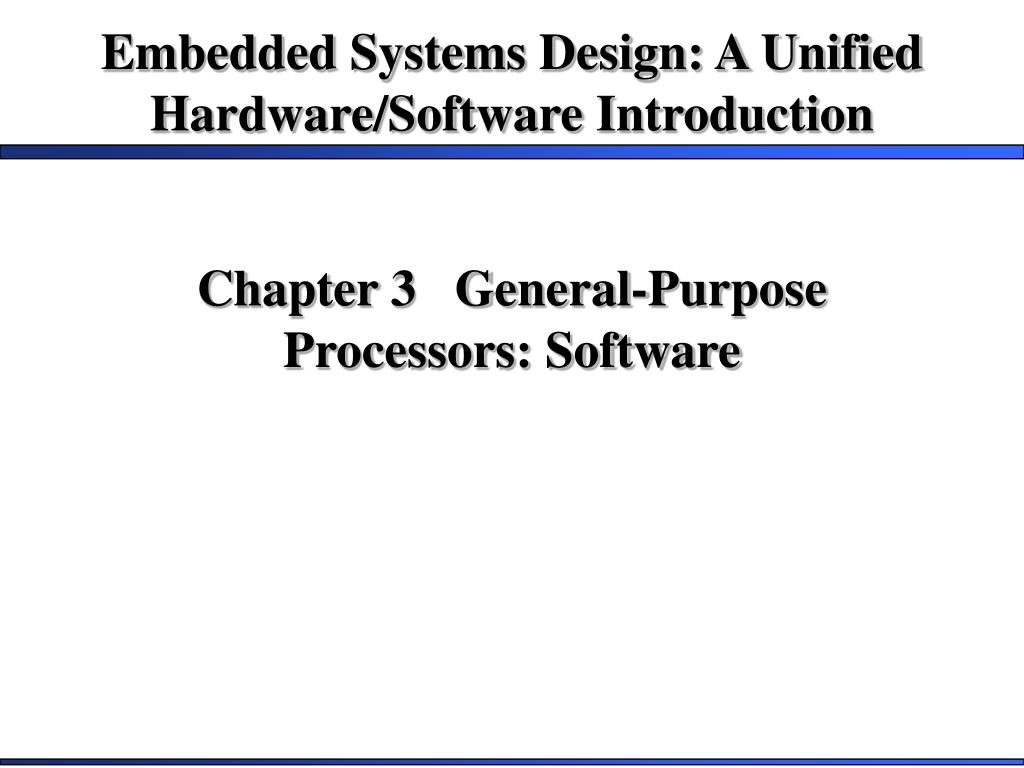 PPT Chapter 3 GeneralPurpose Processors Software PowerPoint