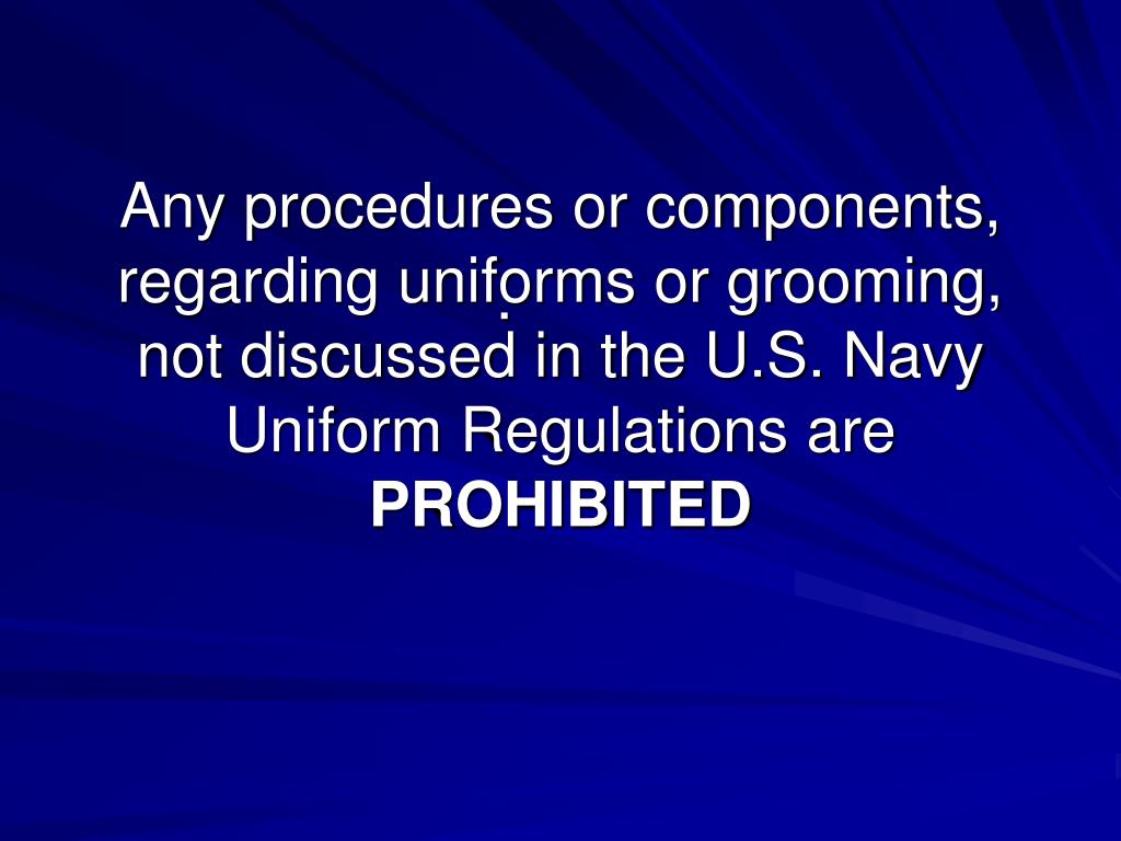 PPT U.S. Navy Uniform Regulations PowerPoint Presentation, free