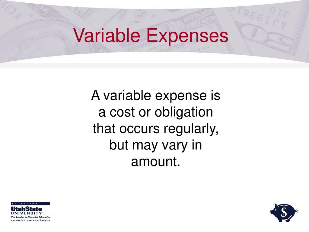 What Is A Variable Expense For Many Adults at Denyse McKellar blog