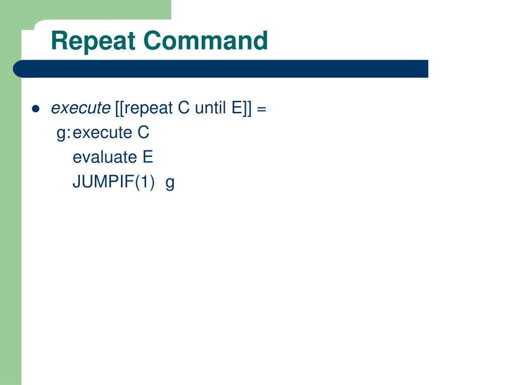 PPT Repeat Until Command PowerPoint Presentation, free download ID