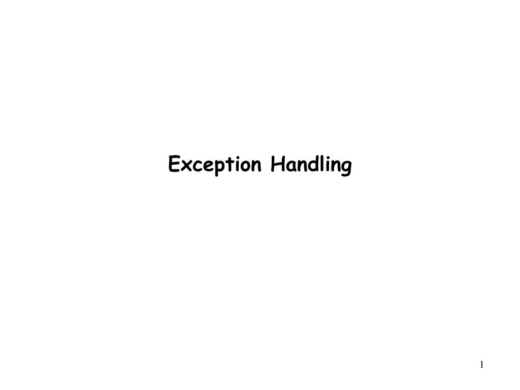 PPT Exception Handling PowerPoint Presentation, free download ID