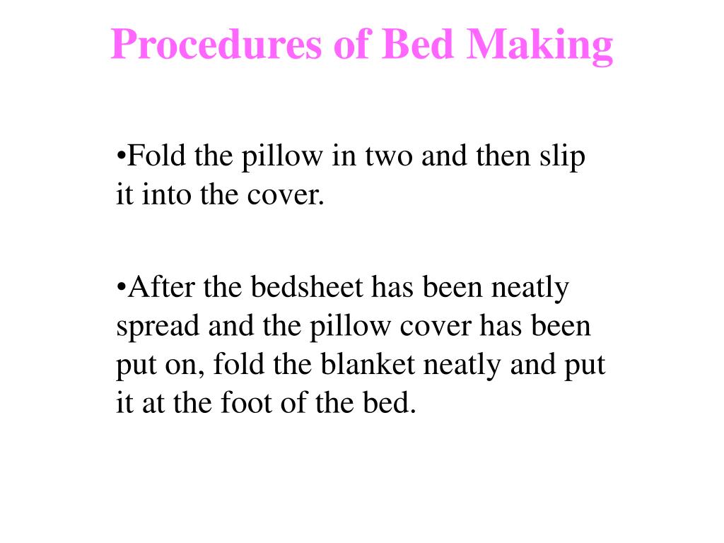 PPT BED MAKING PowerPoint Presentation, free download ID5616798