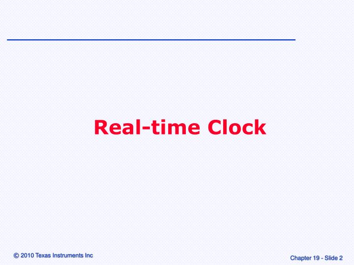 PPT “Realtime Clock” PowerPoint Presentation ID5620492